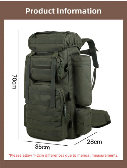 Large Climbing Backpack Camping Mountaineering Bag Men Travel Hiking Multifunction Tactical Shoulder Molle Luggage Backpacks