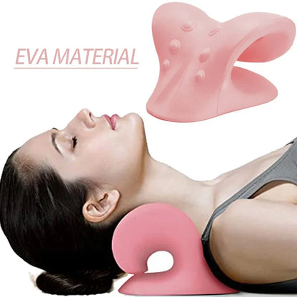 Neck Shoulder Stretcher Relaxer Cervical Chiropractic Traction Device, Massage Pillow for Pain Relief, Cervical Spine Alignment