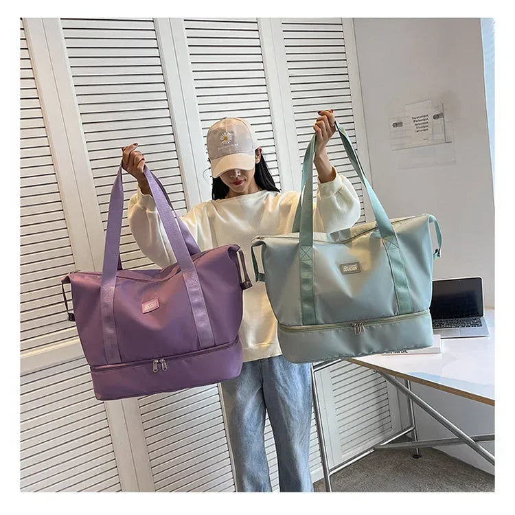 Large Capacity Sport Bag, with Dry / Wet Separation, Shoulder Bag for Fitness, Gym, Outdoor, Travel