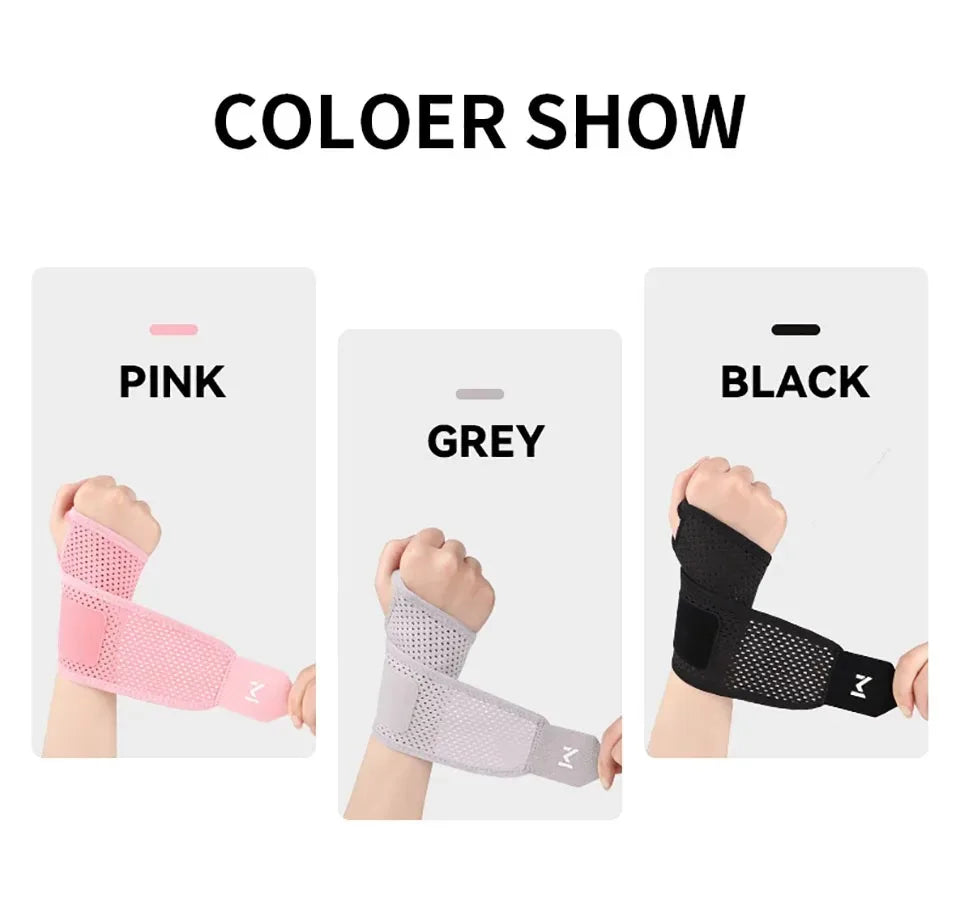Breathable Wrist Support Brace for Gym / Work - Adjustable Compression Sleeve, Arthritis & Carpal Tunnel Relief