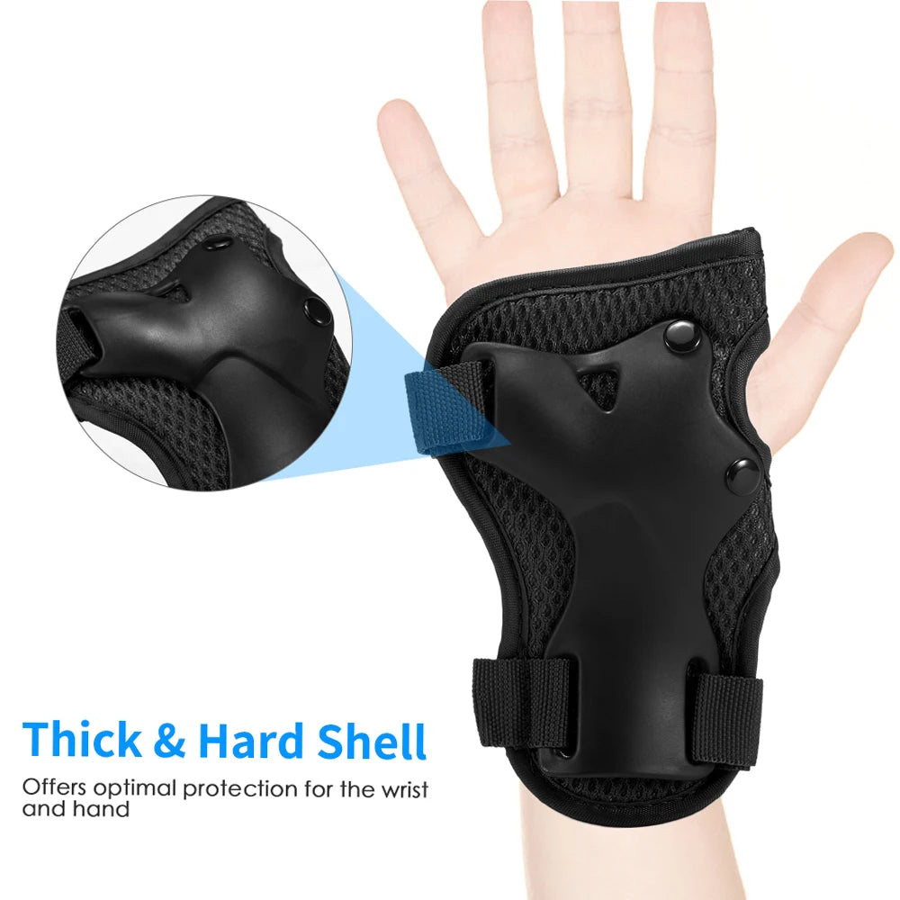 Kids 7 in 1, Helmet and Pads Set, Adjustable, Knee Pads Elbow Pads Wrist Guards for Scooter, Skateboard, Roller Skating, Cycling