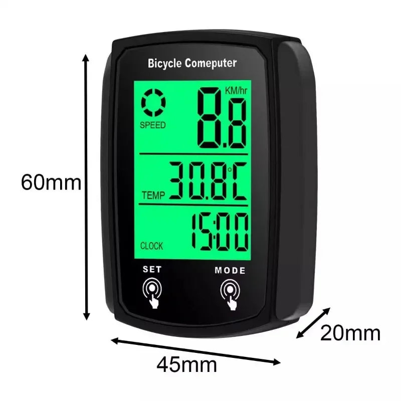 Wired Bike Computer 19 Functions Touch Bike Speedometer Odometer Waterproof Bicycle Computer with Backlight Bike Speedometer