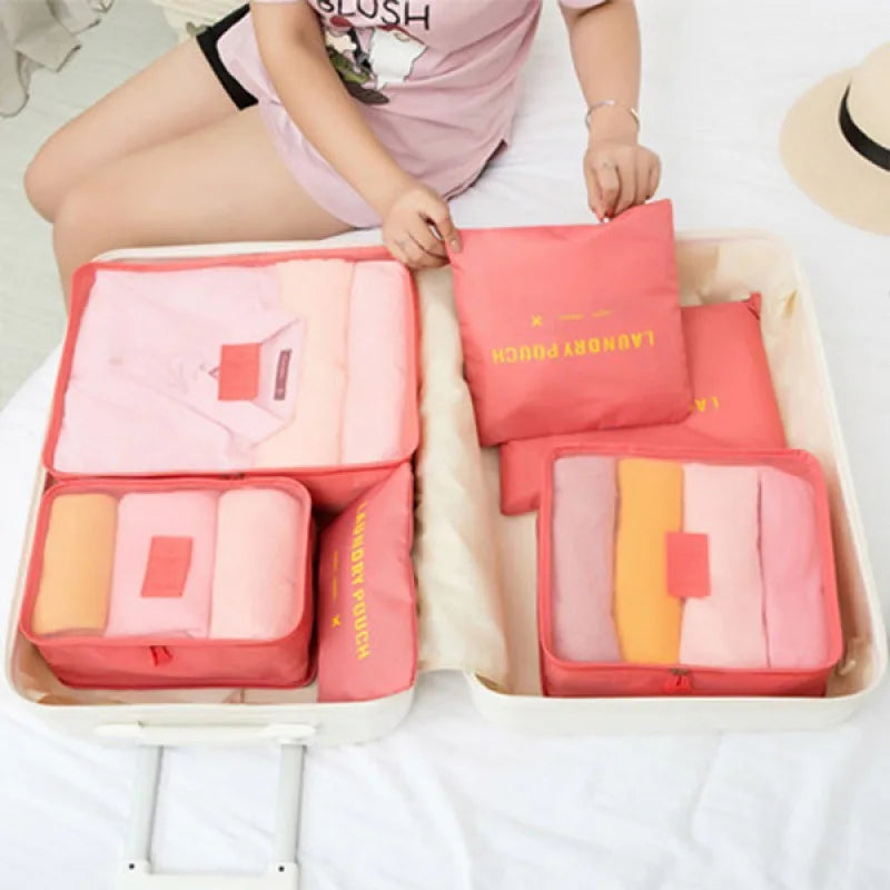 6PCS/set Storage bags and laundry bags – Travel storage bags to store luggage, portable suitcases and clothes compression
