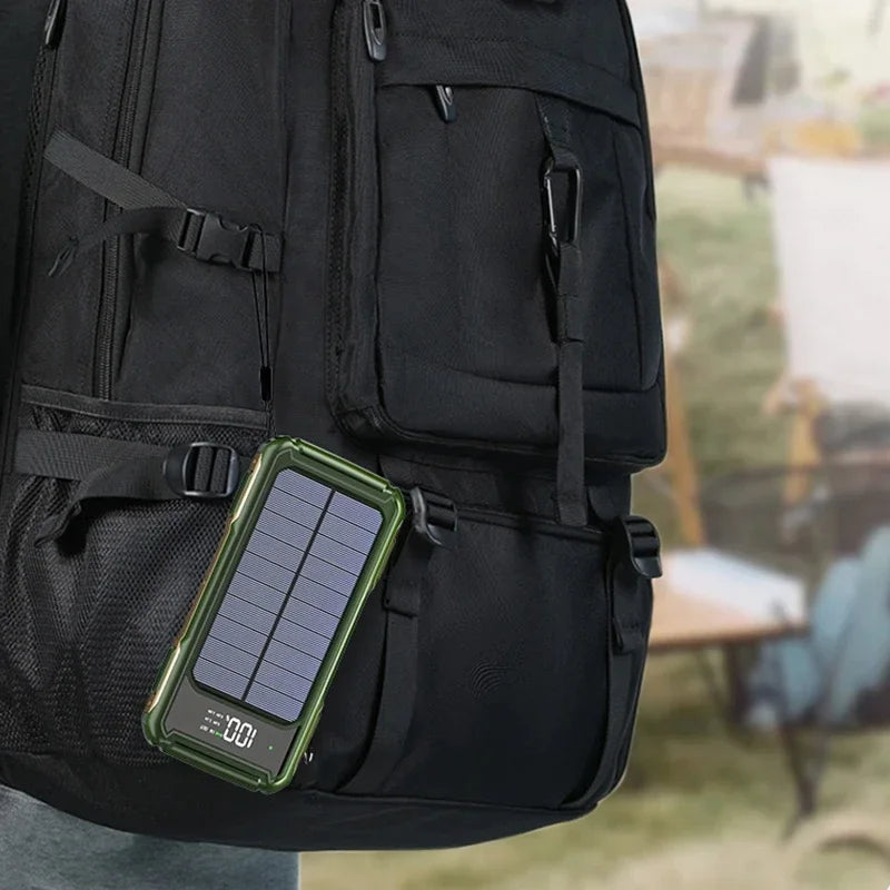 Xiaomi 200000mAh Large Capacity Solar Power Bank 4 in 1 Built in Cable Fastcharge Mobile Power Battery LED Light iPhone Samsung