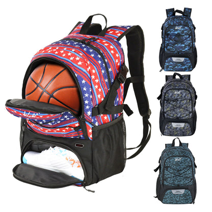 Sport Backpack, with Separate Ball Holder & Shoes Compartment, Best for Basketball, Soccer, Volleyball