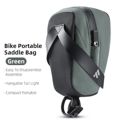 Bicycle Saddle Bag Lightweight Portable Bike Bag 0.8L Multi-Function Storage Pouch Tail Bag Cycling Accessories