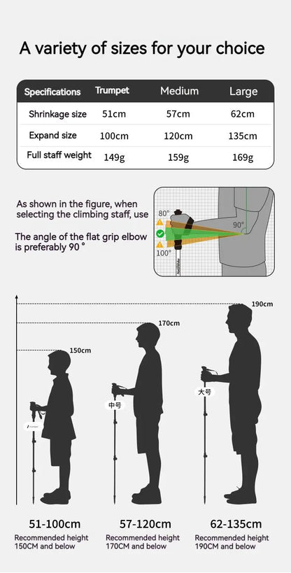 Naturehike 3-Section Trekking Pole 3K Carbon Fiber Ultralight Adjustable EVA Walking Stick Outdoor Hiking Telescopic Pole EXT1