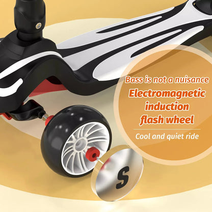 Toddler Scooter, Foldable Seat & Adjustable Height / Handlebars