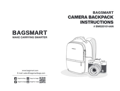 BAGSMART Camera Backpack for Photographers DSLR SLR Camera Backpacks Waterproof Backpack Fit up to 12.9" iPad with Tripod Holder