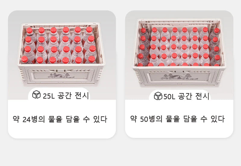 Naturehike Camping Box 60L Large Capacity Folding Storage Box 25L 30L 50L Home Bedside Table Outdoor Travel Picnic PP Sundry Box