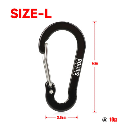 Fishing Multi Tool 10Pcs 4/5/7cm D-ring Aluminum Aalloy Carabiner Clip Outdoor Travel Hook Buckle Karabiner Camp Equipment