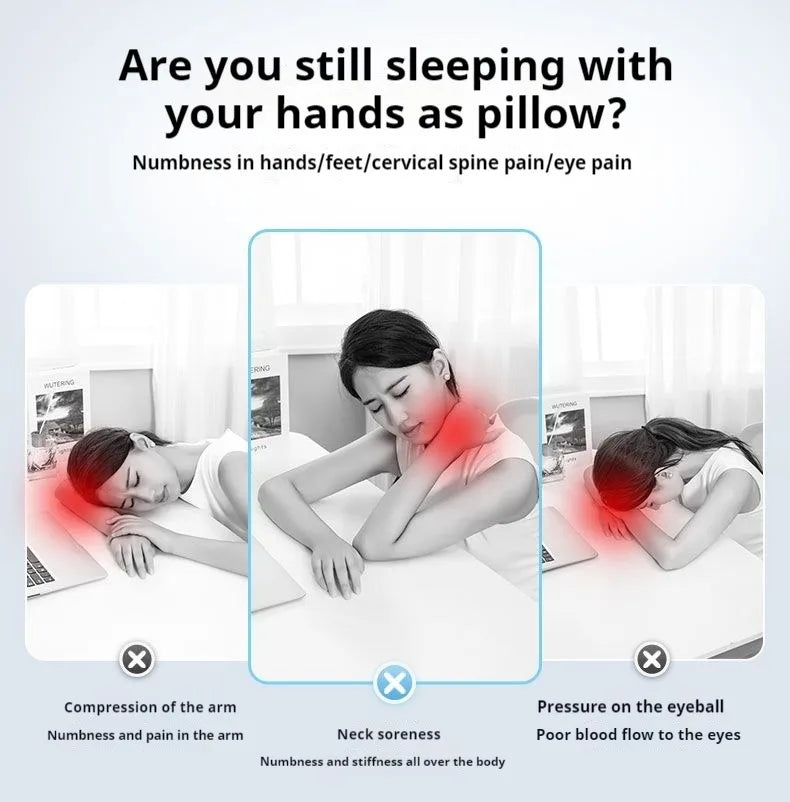 Office Chair Headrest Pillow Head Neck Shoulder Support Cushion Ergonomic Neck Pain Relief Memory Foam Travel Sleeping Pillow