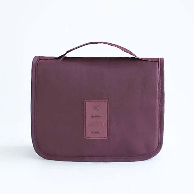 Polyester Hook Cosmetic Bag Women Makeup Bag High Capacity Toiletry Storage Pouch Travel Make Up Organizer Waterproof Beauty Bag