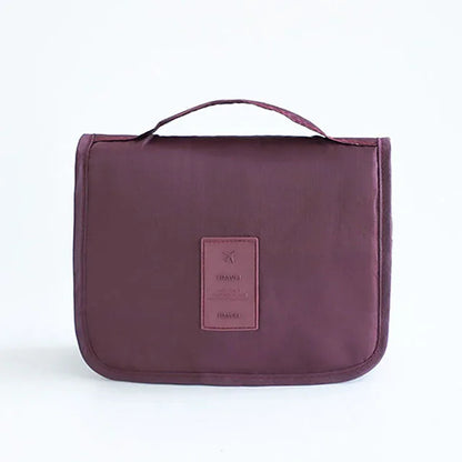 Polyester Hook Cosmetic Bag Women Makeup Bag High Capacity Toiletry Storage Pouch Travel Make Up Organizer Waterproof Beauty Bag