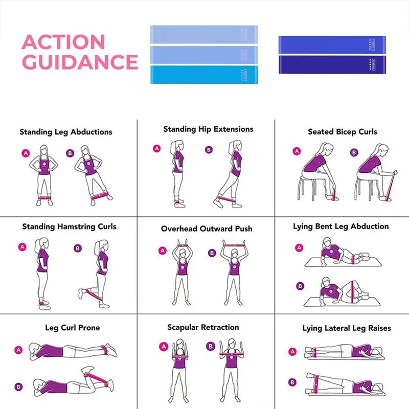 Fitness Elastic Resistance Bands, for Fitness, Stretching, Strength Training, Elastic Workout Bands