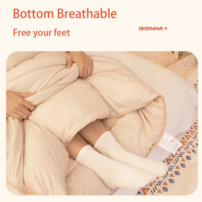 BISINNA Camping Sleeping Bag Ultralight 4 Season Warm Envelope Backpacking Cotton Sleeping Bag for Outdoor Traveling Hiking