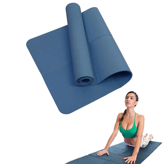 TPE Yoga Mat, Meditation Pad Anti-Slip, Foldable Pilates / Gymnastics Mat, Shock-Absorbing, Easy Clean Sports Equipment