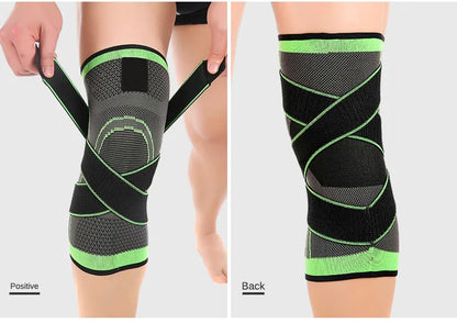 Knee Compression Sleeve with Adjustable Straps for Running / Working Out / Hiking / Sports