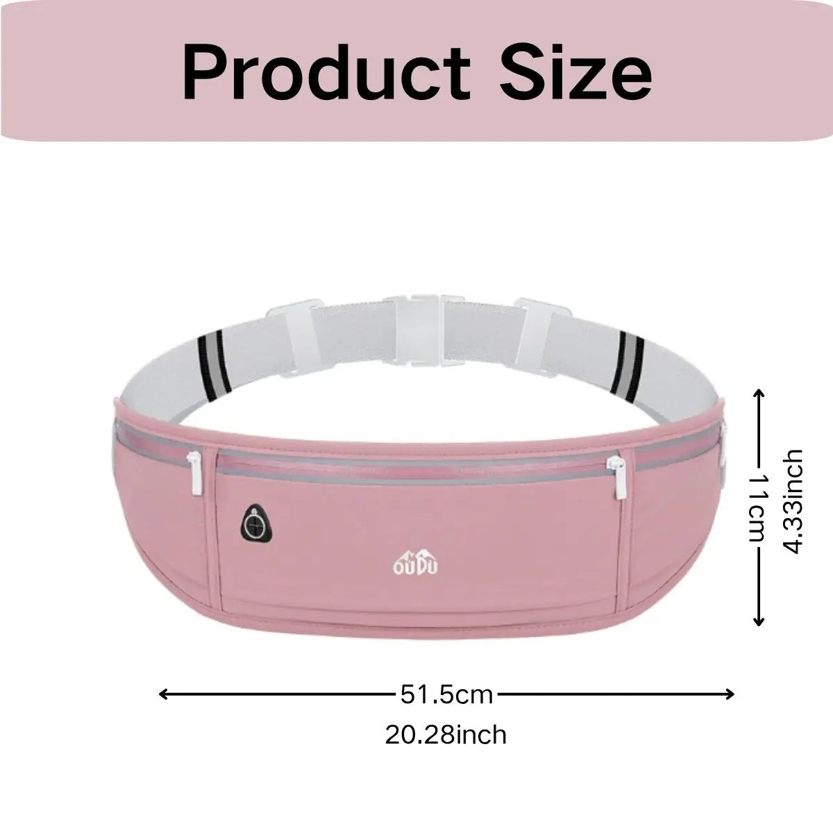Sports Large Capacity Waterproof Waist Bag, for Running & Fitness