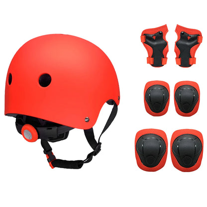 Kids 7 in 1, Helmet and Pads Set, Adjustable, Knee Pads Elbow Pads Wrist Guards for Scooter, Skateboard, Roller Skating, Cycling