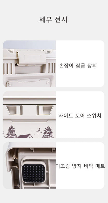 Naturehike Camping Box 60L Large Capacity Folding Storage Box 25L 30L 50L Home Bedside Table Outdoor Travel Picnic PP Sundry Box