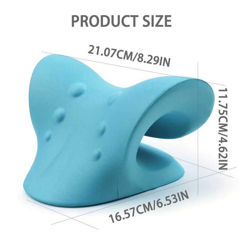 Neck Shoulder Stretcher Relaxer Cervical Chiropractic Traction Device, Massage Pillow for Pain Relief, Cervical Spine Alignment