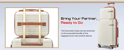 Joyway Expandable Luggage Sets 5 Piece, Lightweight Durable Hard Shell Travel Suitcase Set with TSA Lock, Spinner Wheels