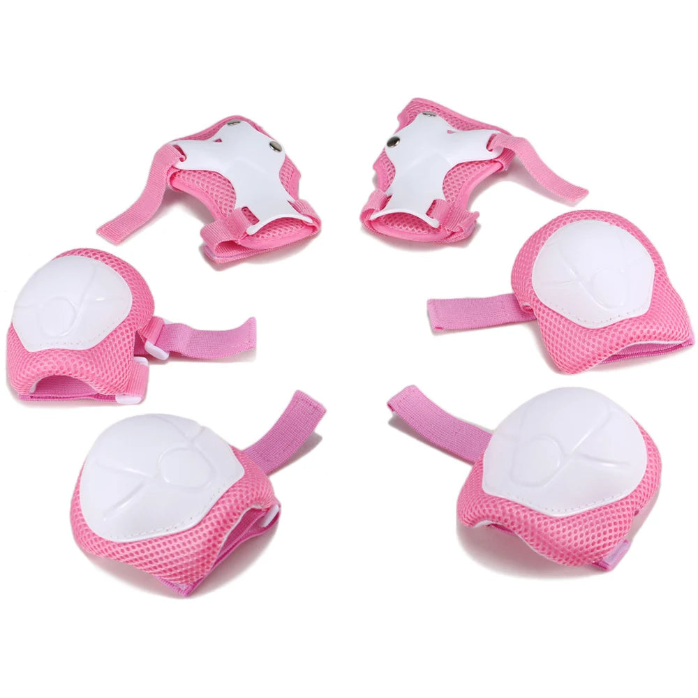 Kids 7 in 1, Helmet and Pads Set, Adjustable, Knee Pads Elbow Pads Wrist Guards for Scooter, Skateboard, Roller Skating, Cycling