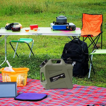 Camping Water Bucket With Faucet 12L Water Containers Portable Leakproof 2 Carry Handles Water Storage Tank Camping Accessories