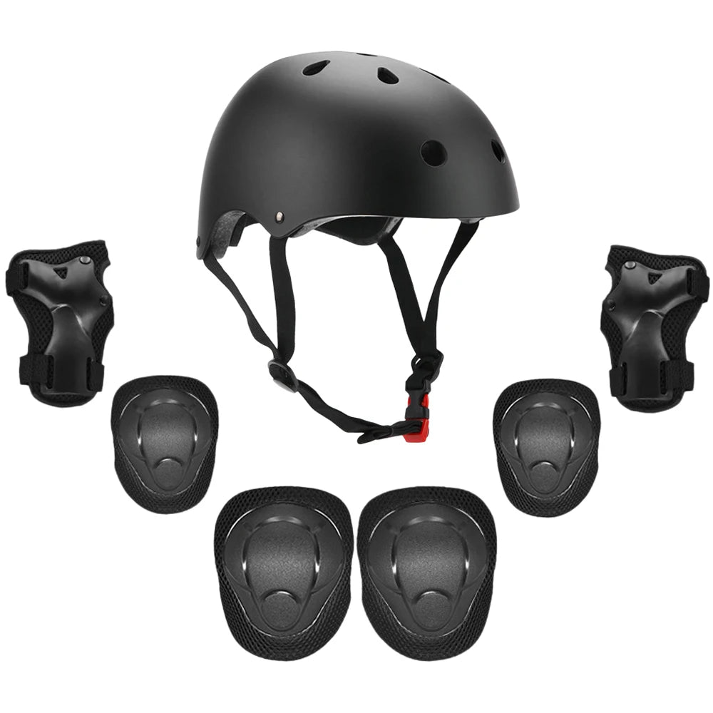 Kids 7 in 1, Helmet and Pads Set, Adjustable, Knee Pads Elbow Pads Wrist Guards for Scooter, Skateboard, Roller Skating, Cycling