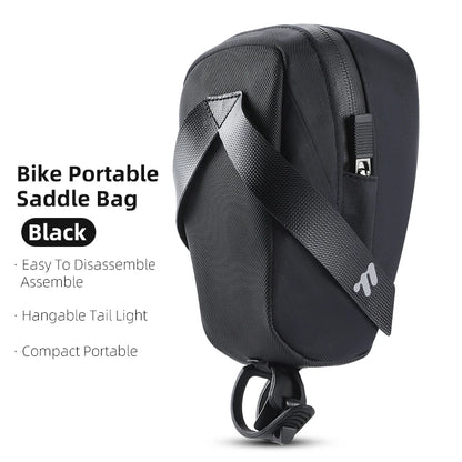 Bicycle Saddle Bag Lightweight Portable Bike Bag 0.8L Multi-Function Storage Pouch Tail Bag Cycling Accessories