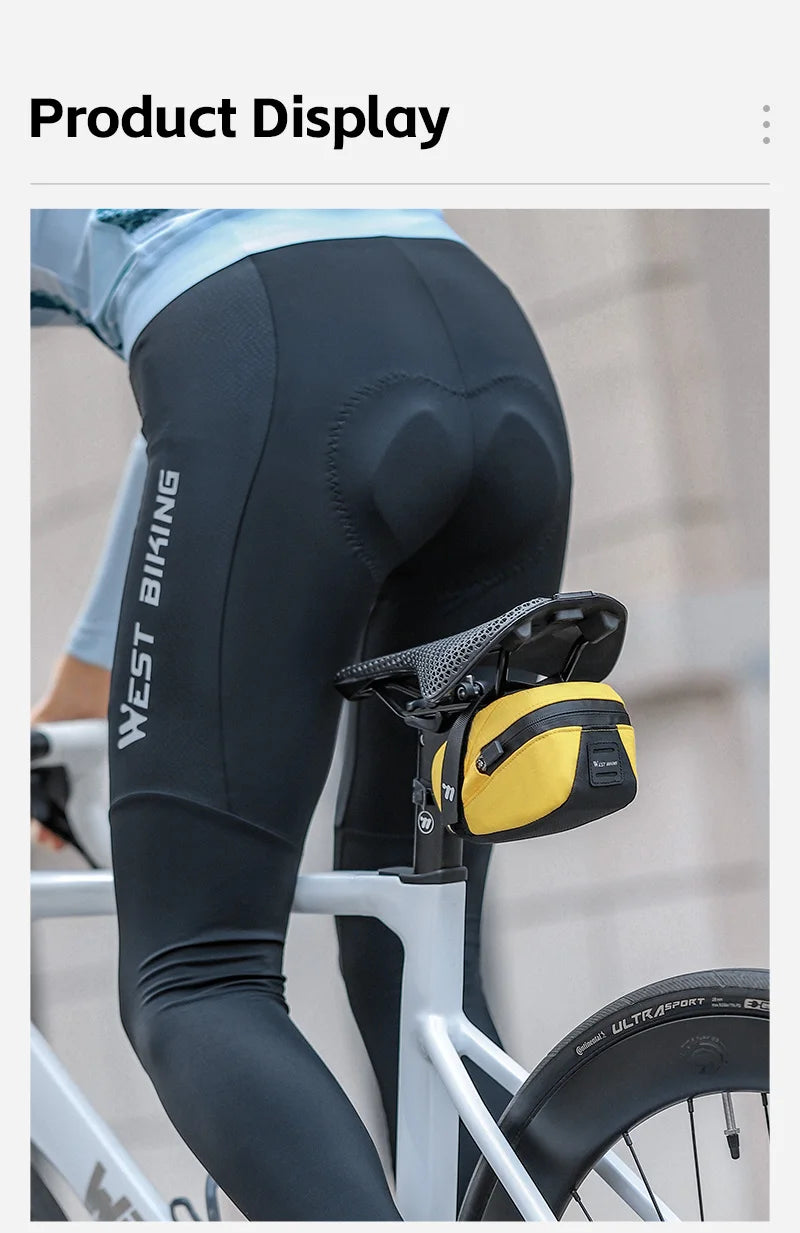 Bicycle Saddle Bag Lightweight Portable Bike Bag 0.8L Multi-Function Storage Pouch Tail Bag Cycling Accessories