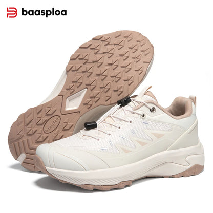 Baasploa Women Hiking Shoes Fashion Comfort Rubber Sole Non-Slip Wear-Resistant Sport Shoes Female Breathable Outdoor Sneakers