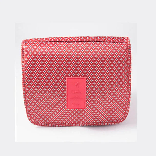 Polyester Hook Cosmetic Bag Women Makeup Bag High Capacity Toiletry Storage Pouch Travel Make Up Organizer Waterproof Beauty Bag