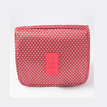 Polyester Hook Cosmetic Bag Women Makeup Bag High Capacity Toiletry Storage Pouch Travel Make Up Organizer Waterproof Beauty Bag