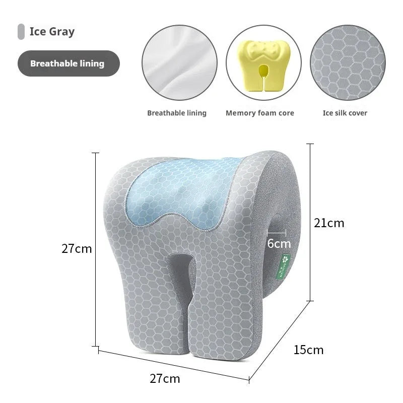 Office Chair Headrest Pillow Head Neck Shoulder Support Cushion Ergonomic Neck Pain Relief Memory Foam Travel Sleeping Pillow