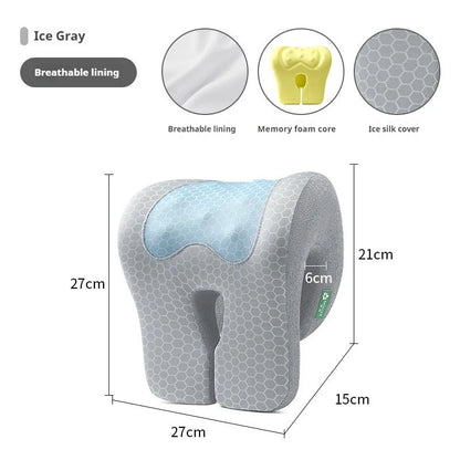 Office Chair Headrest Pillow Head Neck Shoulder Support Cushion Ergonomic Neck Pain Relief Memory Foam Travel Sleeping Pillow