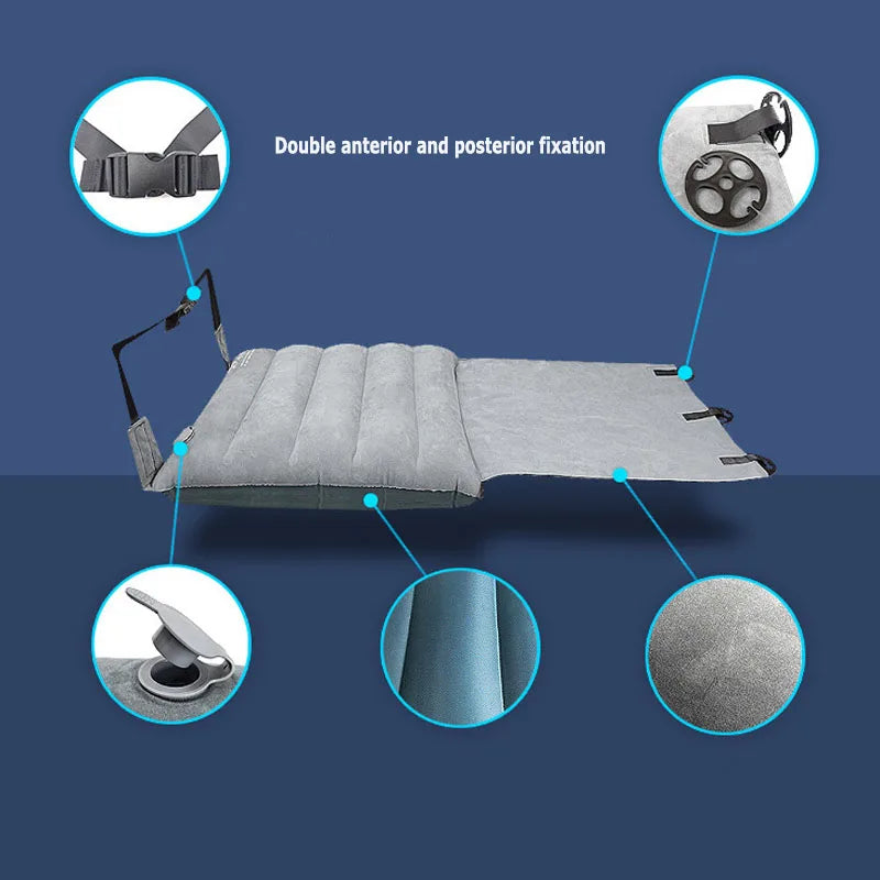 Adjustable Travel Pillow, with Inflatable Seat Cover, Foot Resting Pillow When Traveling by Train, Bus & Plane