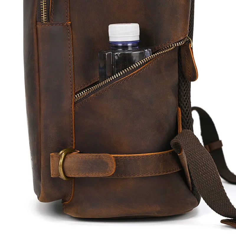 Large Leather Backpack Men Luxury Designer Laptop Bagpack for Man Backpack for School Bag Travel Backpack Bag Men's Daypack