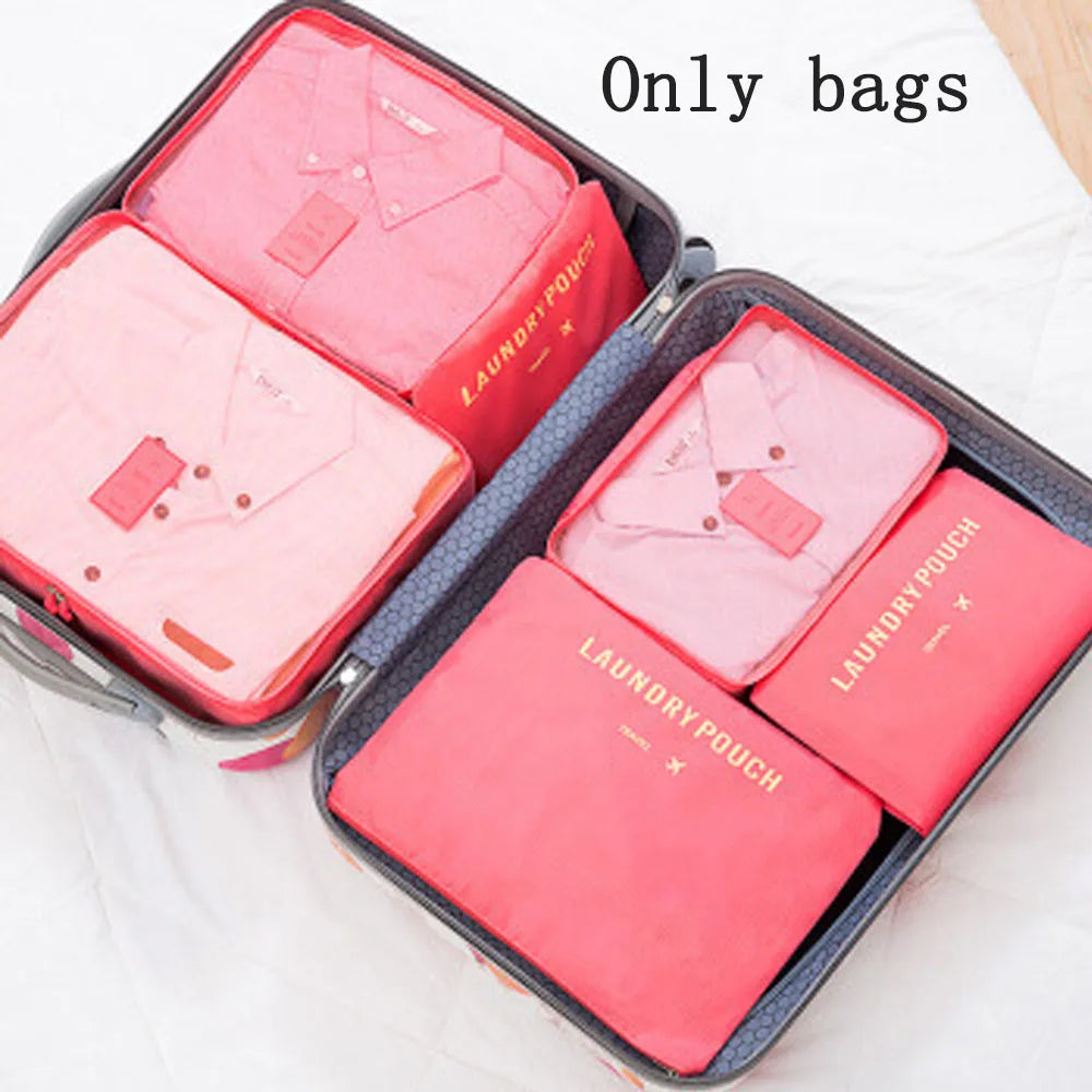6PCS/set Storage bags and laundry bags – Travel storage bags to store luggage, portable suitcases and clothes compression