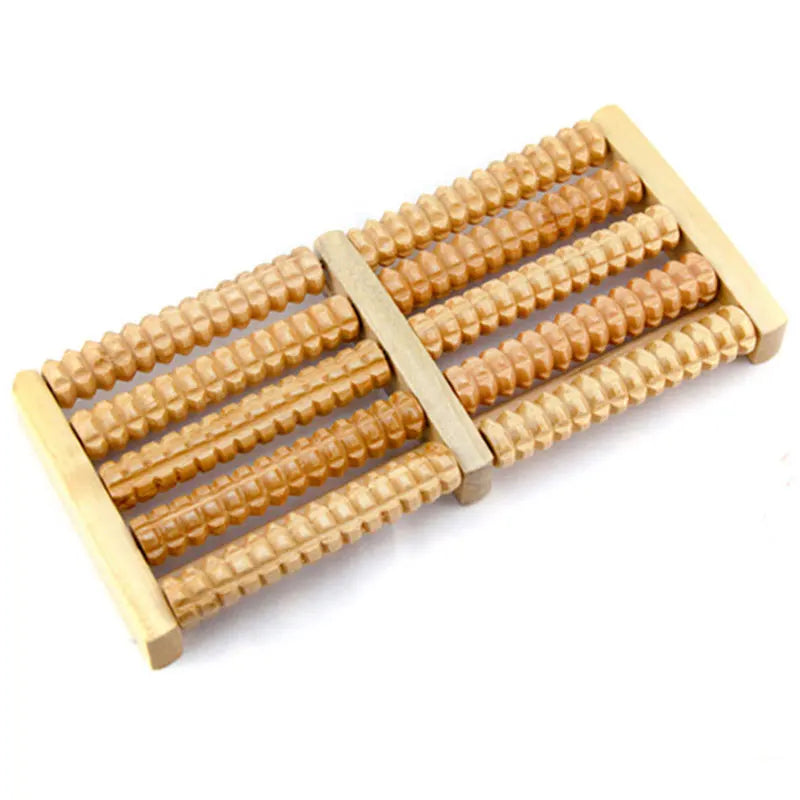 1PCS Wooden Foot Massager Roller - Reflexology Stress Relief, Fitness Health Care Pain Relief, Feet Massage Tool