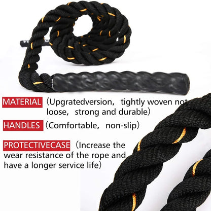 Sports Rope, Heavy Jump Rope, Weighted Battle Power, Improve Strength, Training, Fitness, Gym Equipment