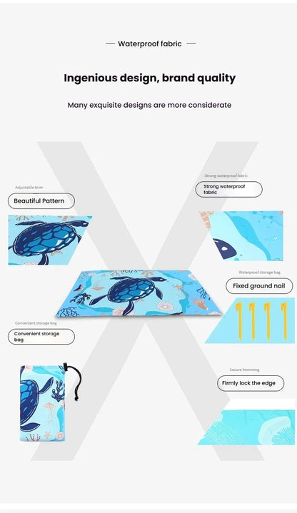 Waterproof Beach & Picnic Mat, Colourful, Resistant & Durable