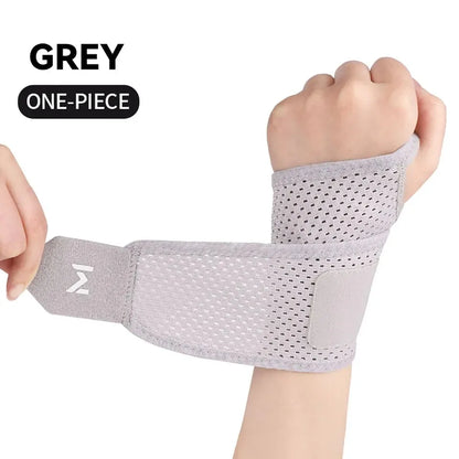 Breathable Wrist Support Brace for Gym / Work - Adjustable Compression Sleeve, Arthritis & Carpal Tunnel Relief