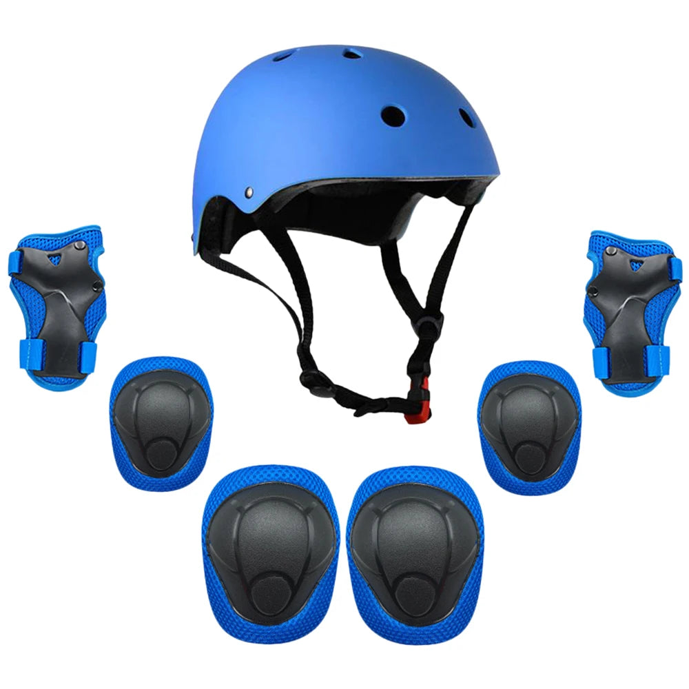 Kids 7 in 1, Helmet and Pads Set, Adjustable, Knee Pads Elbow Pads Wrist Guards for Scooter, Skateboard, Roller Skating, Cycling