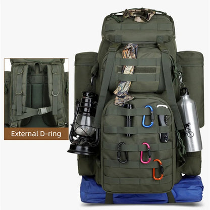 Large Climbing Backpack Camping Mountaineering Bag Men Travel Hiking Multifunction Tactical Shoulder Molle Luggage Backpacks