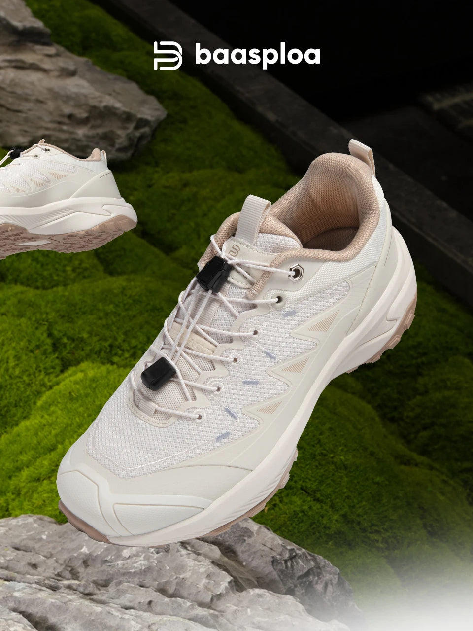 Baasploa Women Hiking Shoes Fashion Comfort Rubber Sole Non-Slip Wear-Resistant Sport Shoes Female Breathable Outdoor Sneakers