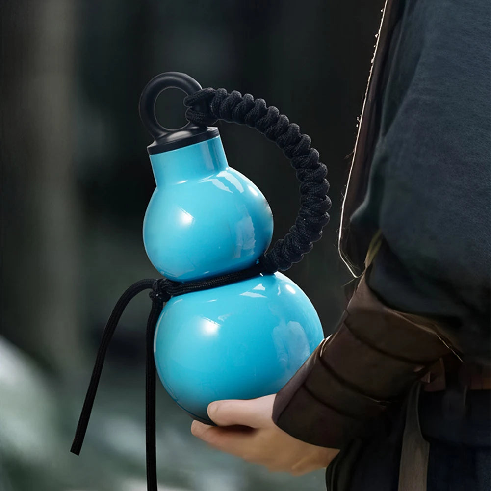 800ML New Chinese Retro-Inspired Gourd Water Bottle Large Capacity Wine Bottle PC Durable Water Kettle Outdoor Sports Wukong