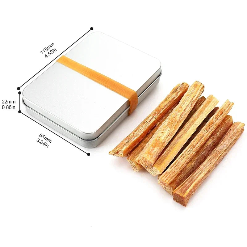 1box Fatwood Fire Starter Stick Outdoor Fire-making Tools Natural Firestarting Wood Sticks for Camping Hiking Emergency Survival