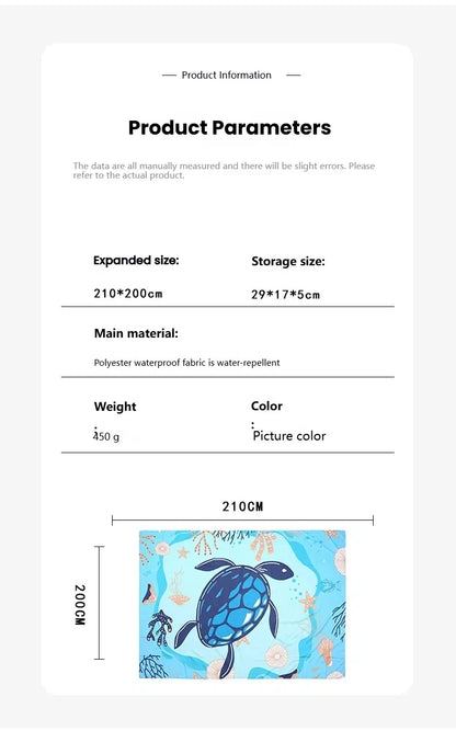 Waterproof Beach & Picnic Mat, Colourful, Resistant & Durable